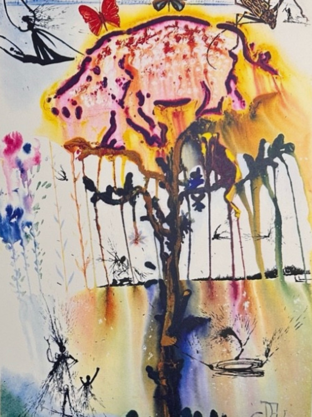 Salvador Dali Canvas Print Alice in Wonderland 1/13 30x40cms